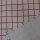 Mitteldecke Natur bedruckt mit rotem Karo – 86 × 86 cm