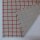 Mitteldecke Natur bedruckt mit rotem Karo – 86 × 86 cm