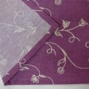 Mitteldecke lila bedruckt mit Ranken in natur 66 x 66cm