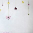 Scheibengardine Schlaufen bestickt Schmetterlinge 150x50cm