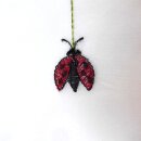 Scheibengardine Schlaufen bestickt Schmetterlinge 150x50cm