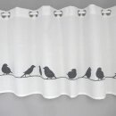 Scheibengardine Ösen chrom bedruckt mit Vögel...