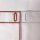 Weihnachtsgardine silber rot Glocken & Schleifen 160×45 cm
