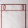 Weihnachtsgardine silber rot Glocken & Schleifen 160×45 cm