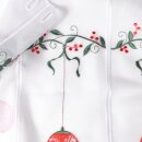 Scheibengardine Weihnachtskugeln rot & Ranken grün 145x45cm