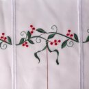 Scheibengardine Weihnachtskugeln rot & Ranken grün 145x45cm