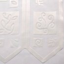 Scheibengardine natur unten mit Muster 163cm-89cm hoch