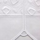 Scheibengardine weiß mit weiß bestickt 160cm-31cm hoch