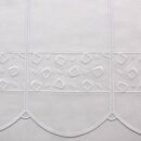 Scheibengardine weiß mit weiß bestickt 160cm-31cm hoch