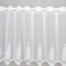 Scheibengardinenstoff weiß mit Tannenbaum-Geschenk...