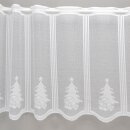 Scheibengardinenstoff weiß mit Tannenbaum-Geschenk...