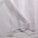 Scheibengardinenstoff weiß mit Tannenbaum-Geschenk 48cm hoch