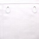 Scheibengardine Weiß Stickerei silbergrau-türkis 160×32cm