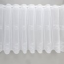 Scheibengardine weiß Mustern weiß bestickt...