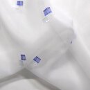 Flächenvorhangstoff weiß Shirleymuster blau...